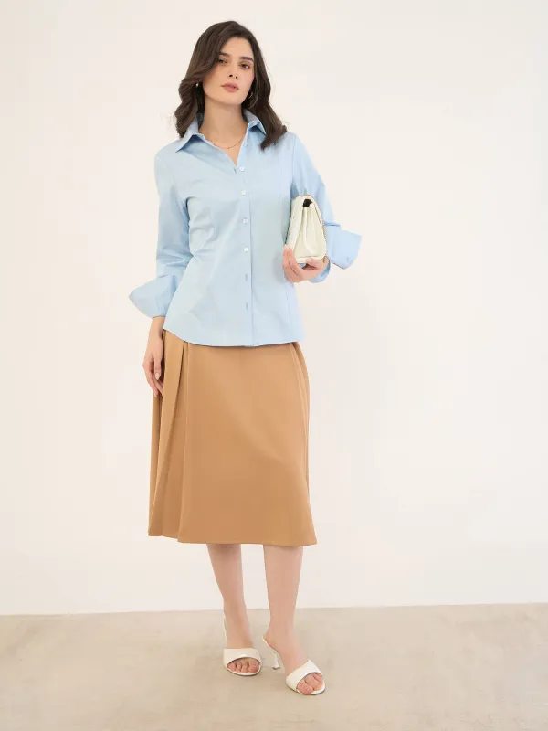 Ventari Princess Panel Shirt -Light Blue made by Salt Attire