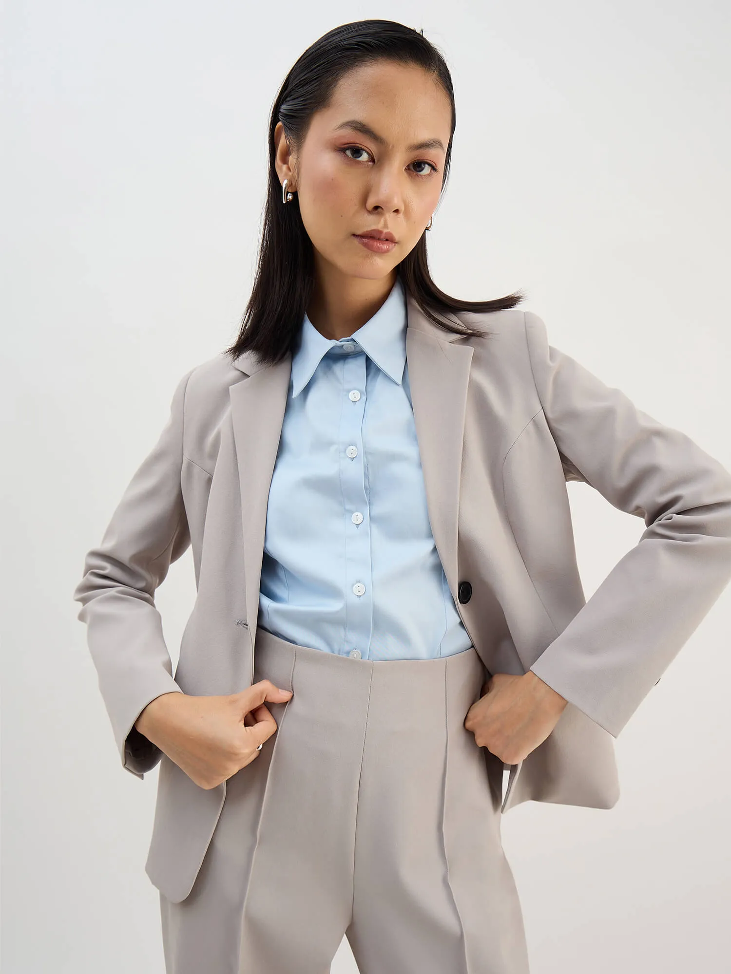 Berlin Single Breasted Blazer-Grey sold by Salt Attire product image thumbnail 5