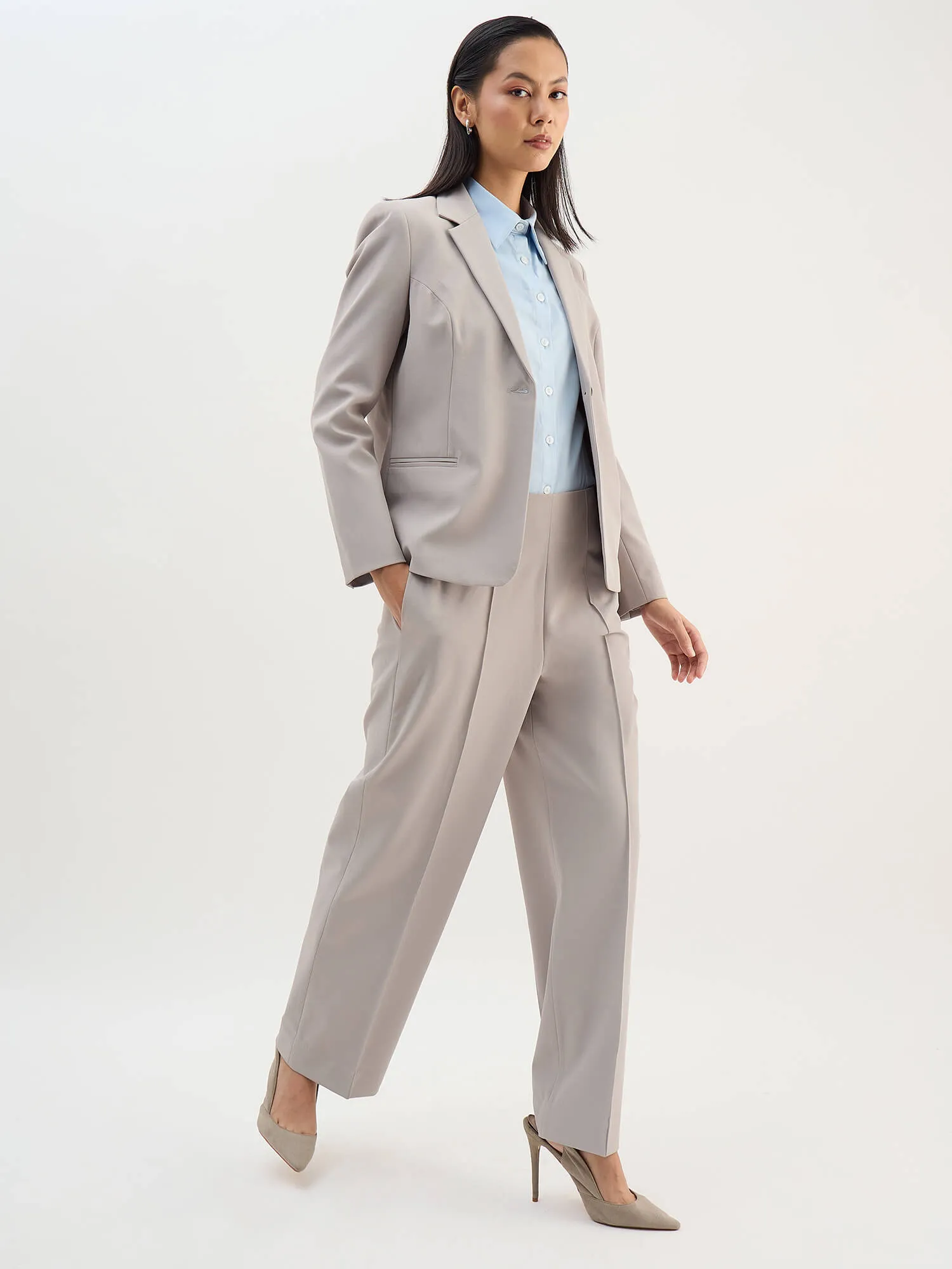 Berlin Single Breasted Blazer-Grey sold by Salt Attire