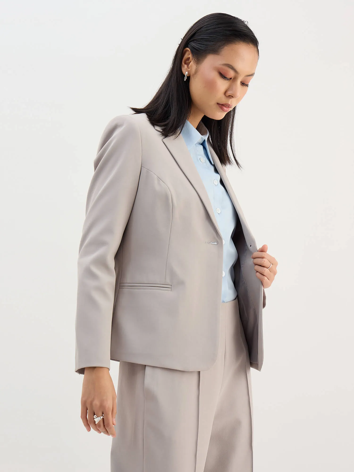 Berlin Single Breasted Blazer-Grey sold by Salt Attire product image thumbnail 4