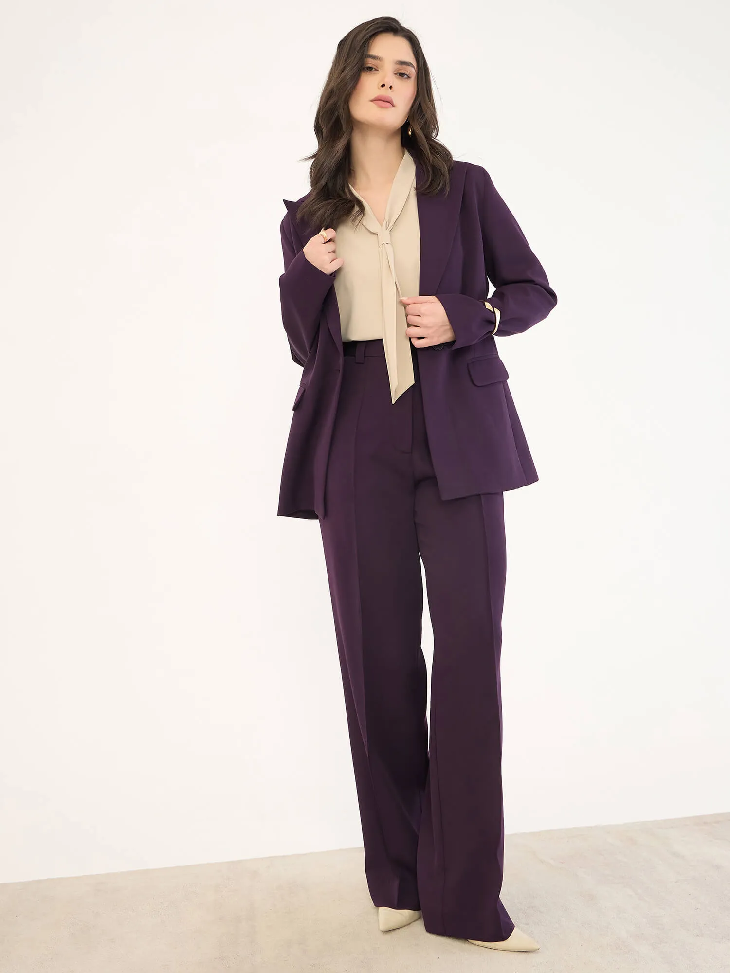Iris Single Breasted Blazer-Purple sold by Salt Attire product image thumbnail 2
