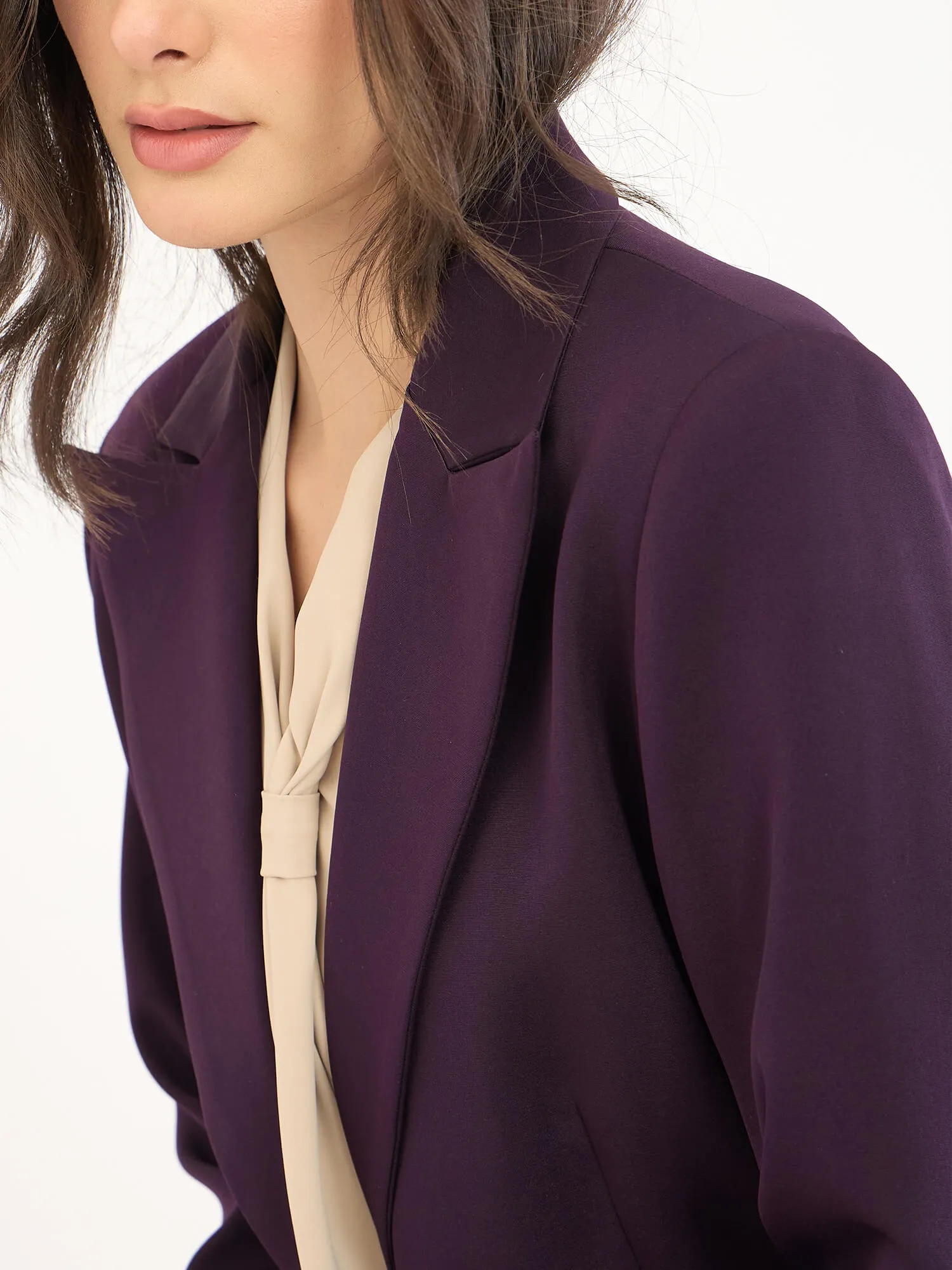 Iris Single Breasted Blazer-Purple sold by Salt Attire product image thumbnail 3