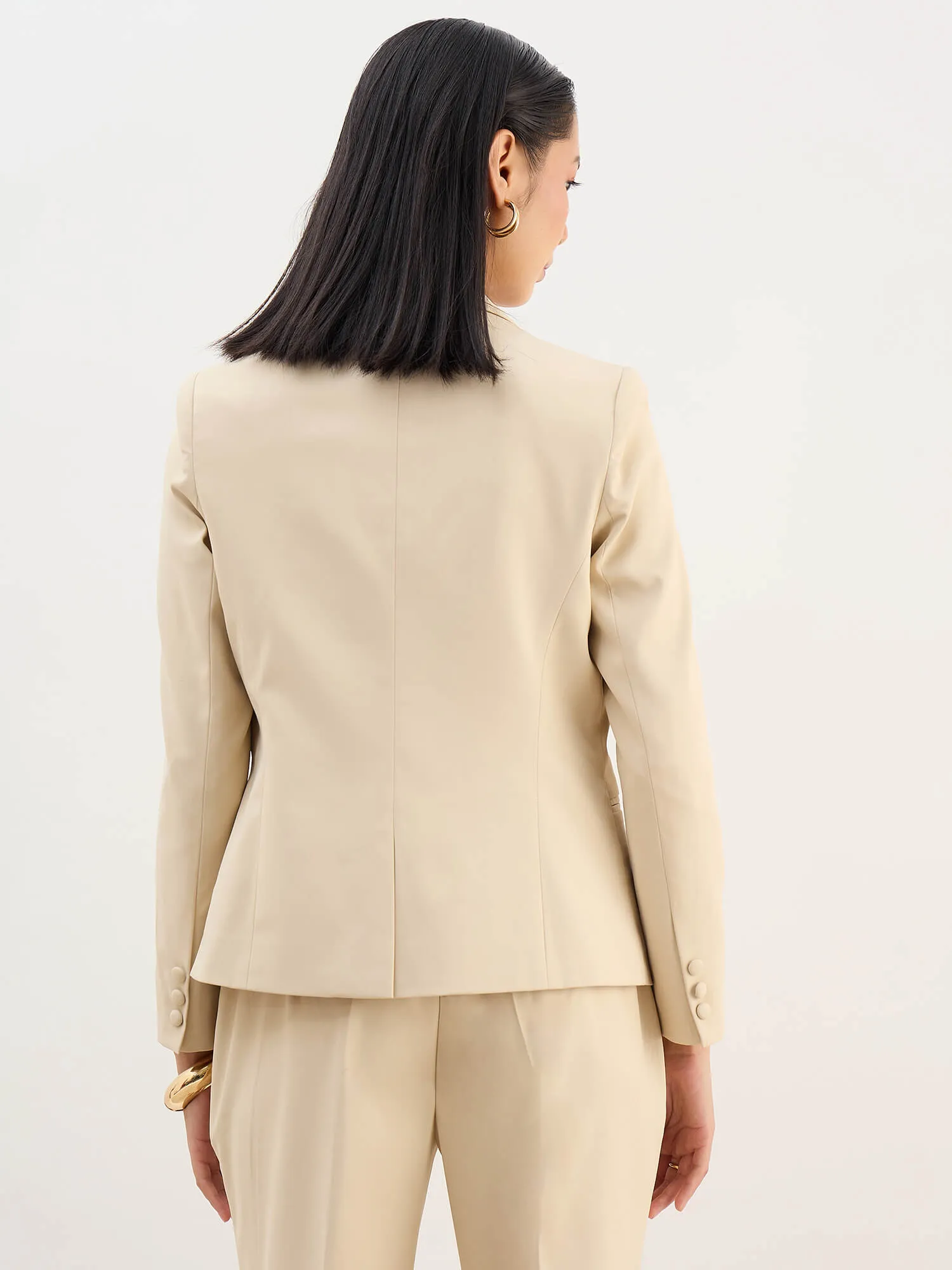 Grace Single Breasted Blazer-Ivory sold by Salt Attire product image thumbnail 5