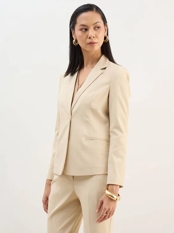 Grace Single Breasted Blazer-Ivory made by Salt Attire