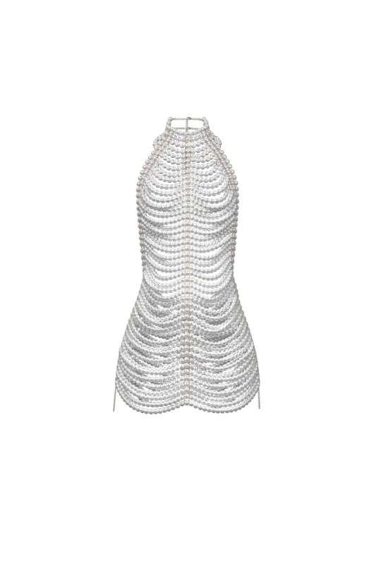 White Pearl Dress sold by Santa Brand