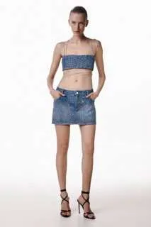 Denim Mini Skirt sold by Santa Brand product image thumbnail 4