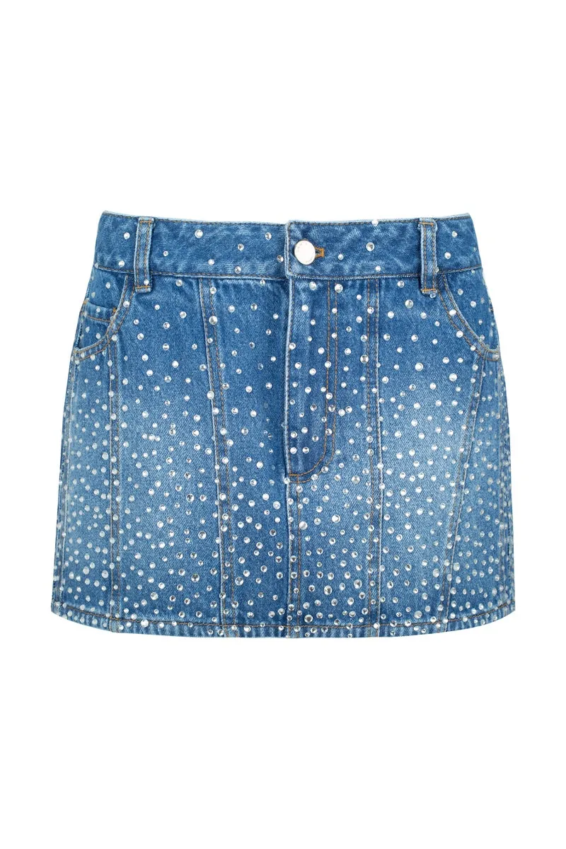 Denim Mini Skirt sold by Santa Brand