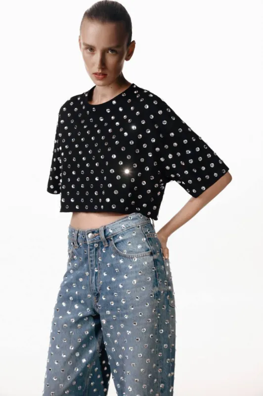 Short T-shirt With Crystals sold by Santa Brand