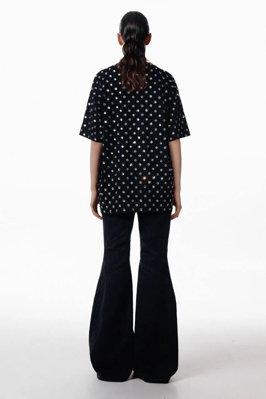 Oversized T-shirt with Crystals sold by Santa Brand product image thumbnail 4