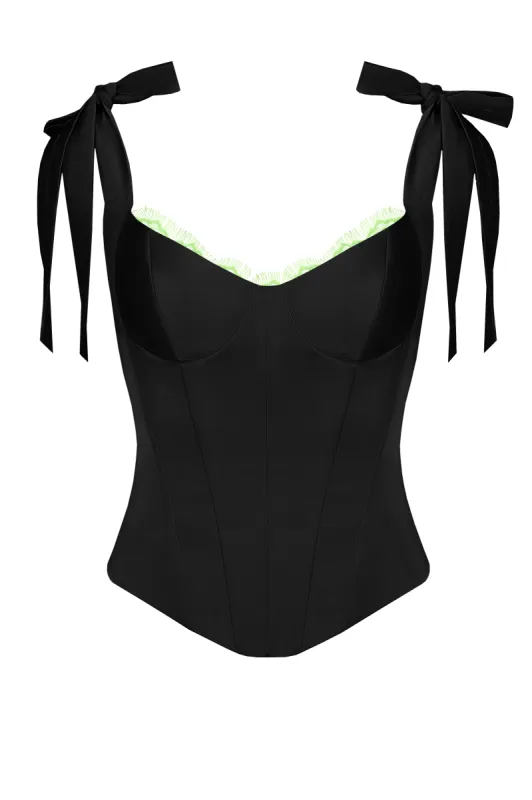 Corset w/Ties Black sold by Santa Brand