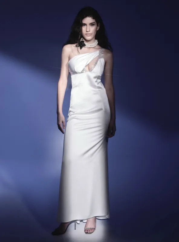 One Shoulder Maxi Dress sold by Santa Brand