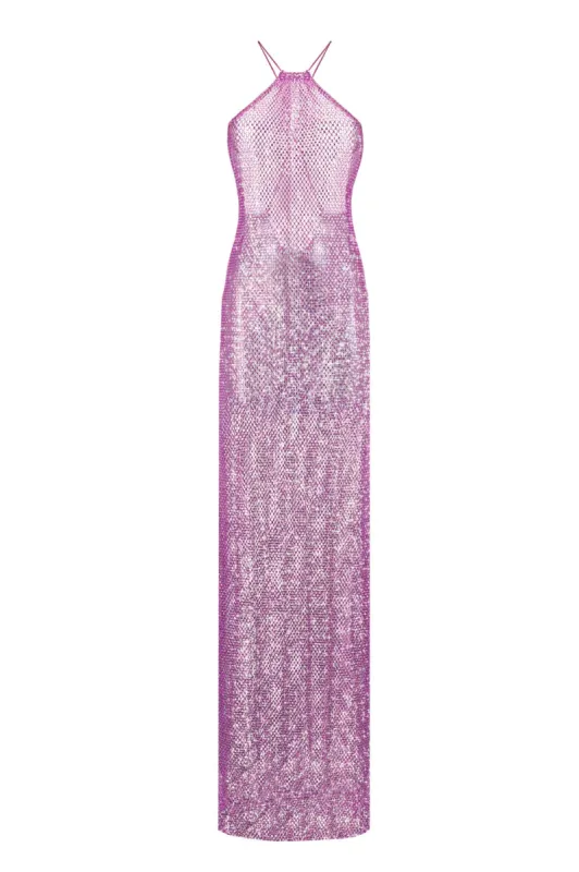 Maxi Dress with Open Back Pink sold by Santa Brand