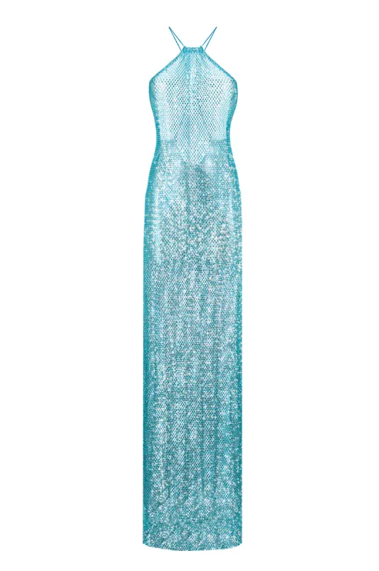 Maxi Dress with Open Back Sky Blue sold by Santa Brand