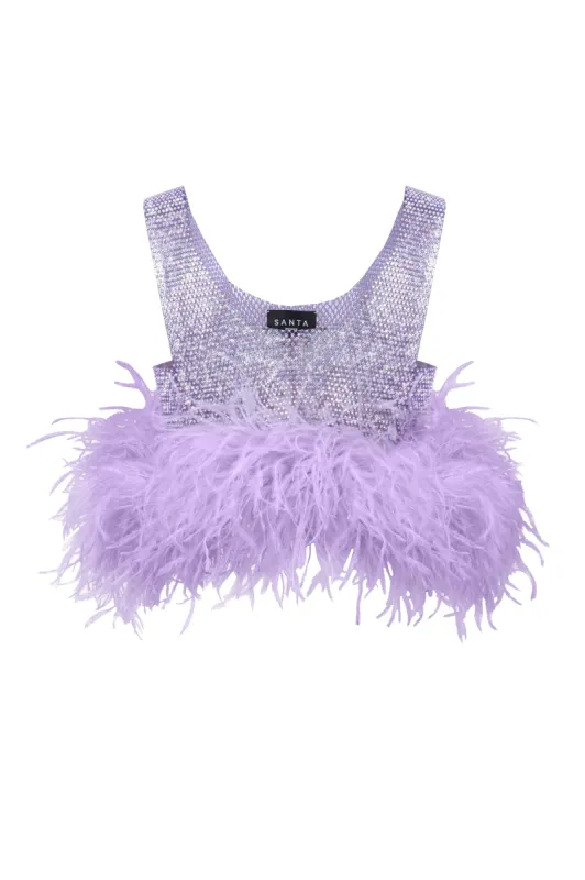 Crop Top With Feathers sold by Santa Brand