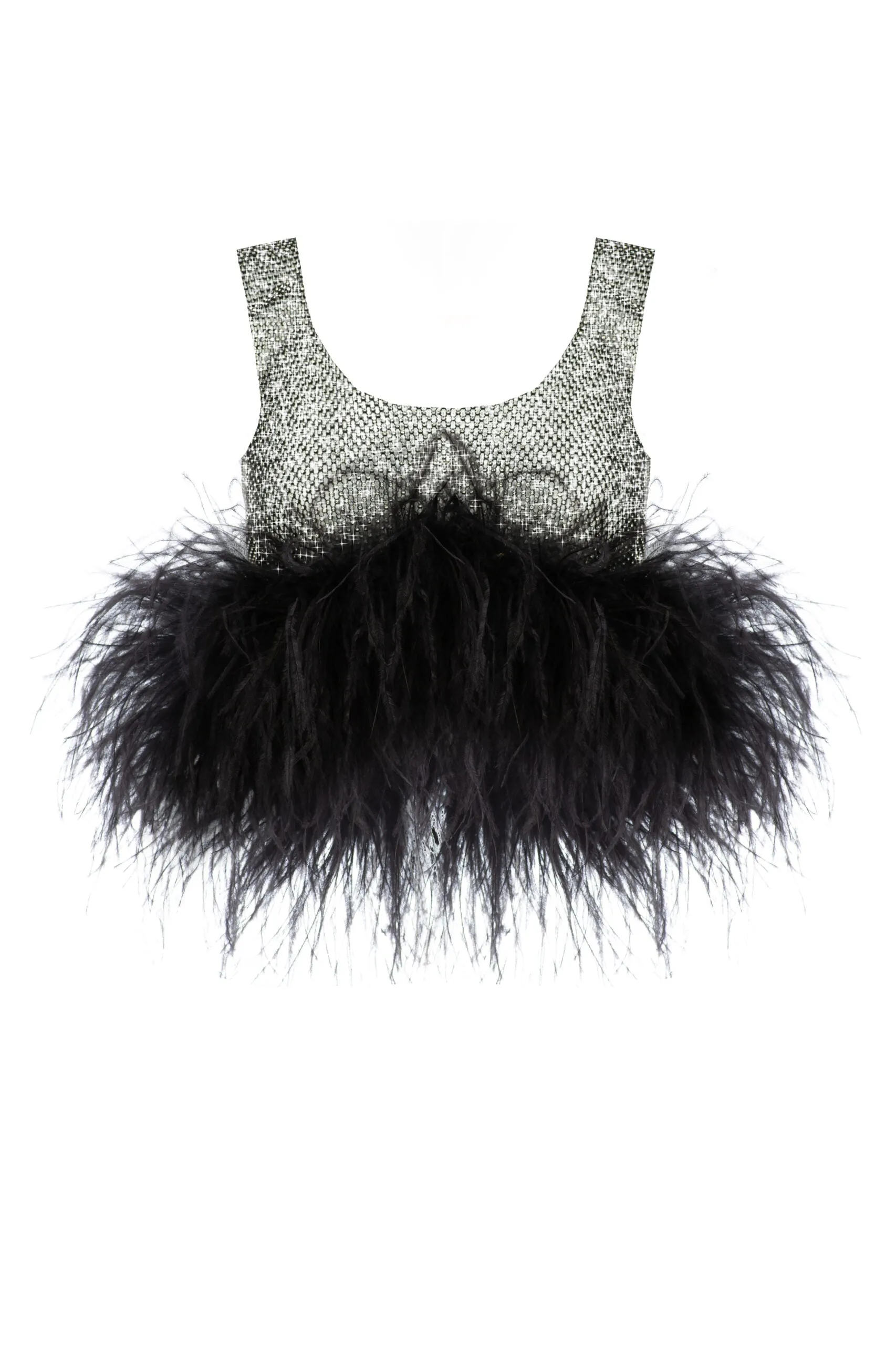 Crop Top With Feathers sold by Santa Brand