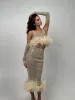 Crop Top With Feathers sold by Santa Brand