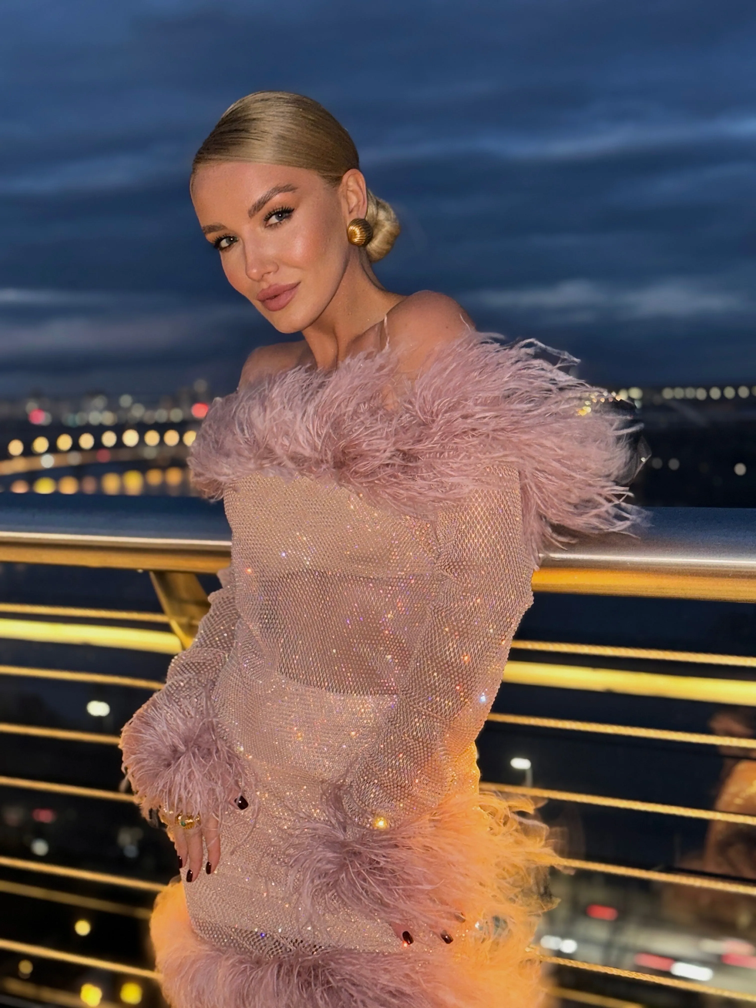 Sparkle Feathers Top w Open Shoulders sold by Santa Brand product image thumbnail 3