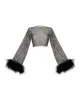 Sparkle Feathers Top Wide Sleeves sold by Santa Brand