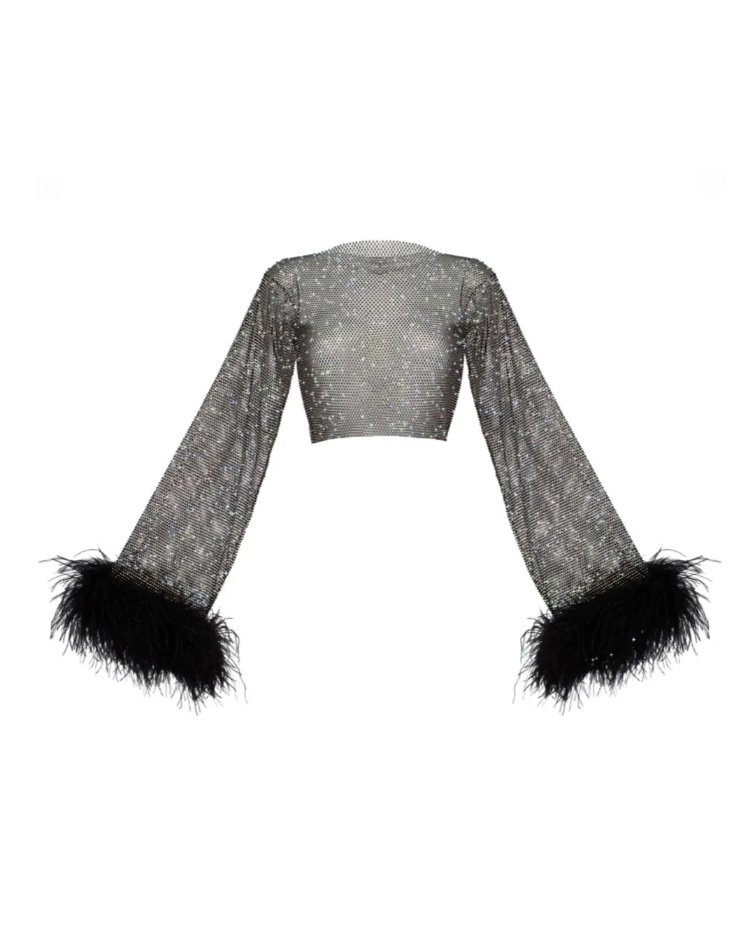 Sparkle Feathers Top Wide Sleeves sold by Santa Brand