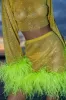 Yellow Feathers Skirt sold by Santa Brand