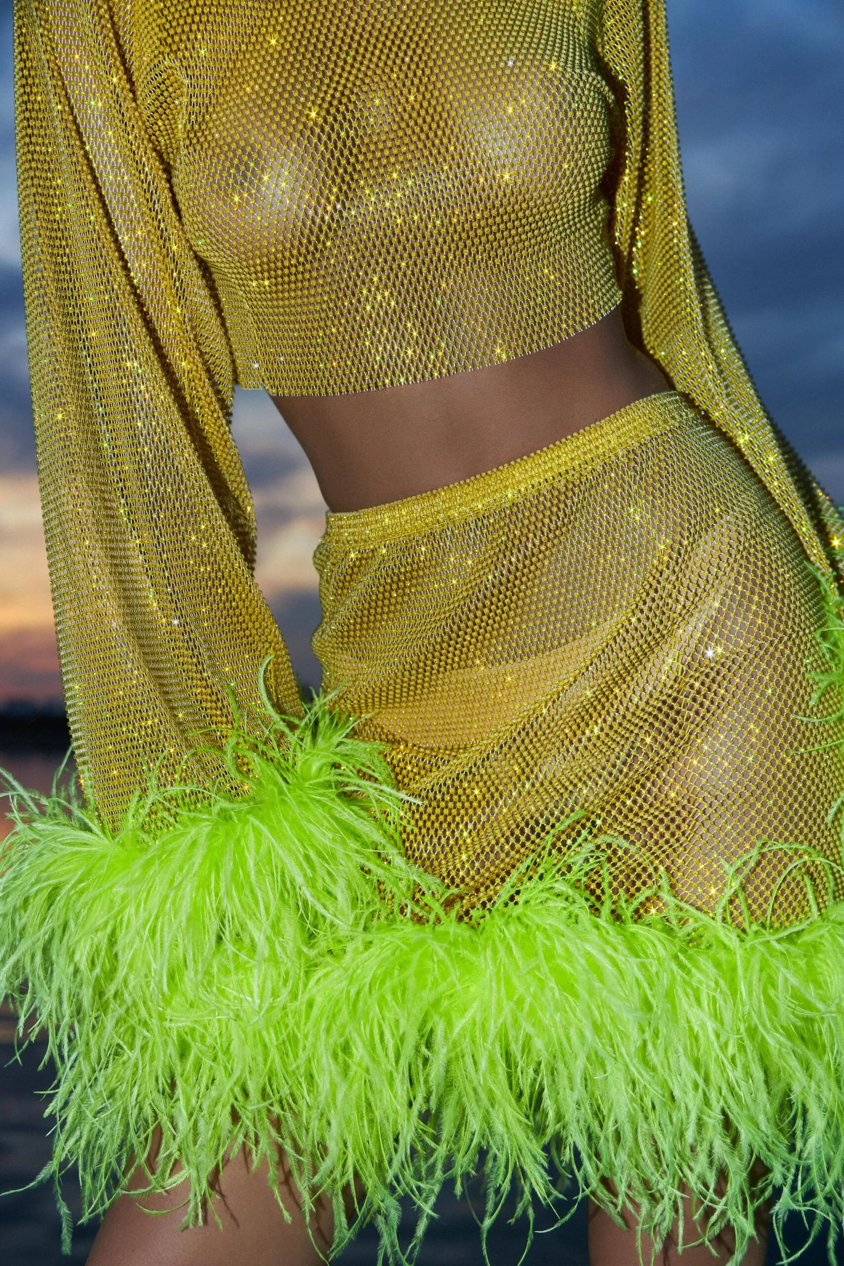 Yellow Feathers Skirt sold by Santa Brand product image thumbnail 4