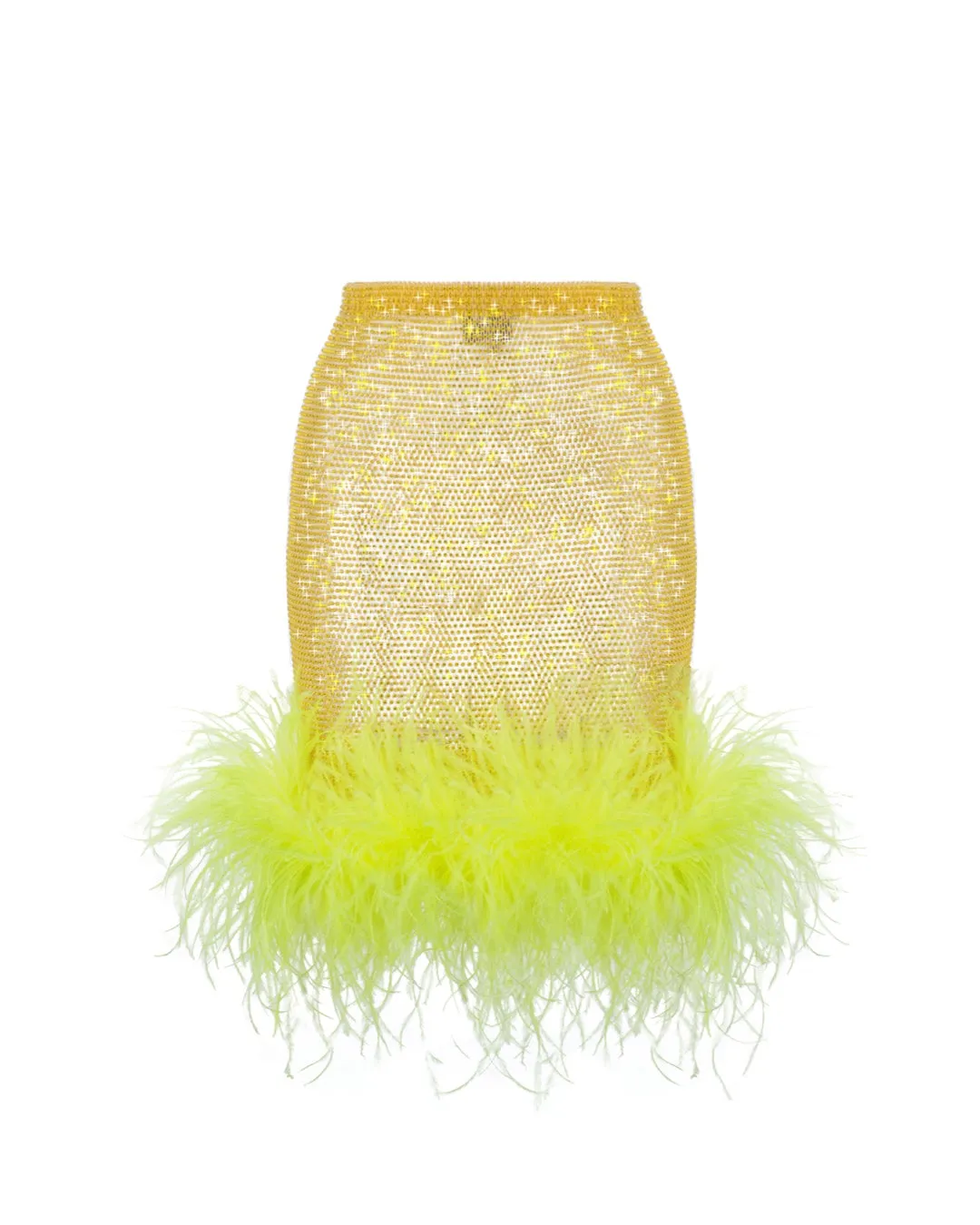 Yellow Feathers Skirt sold by Santa Brand