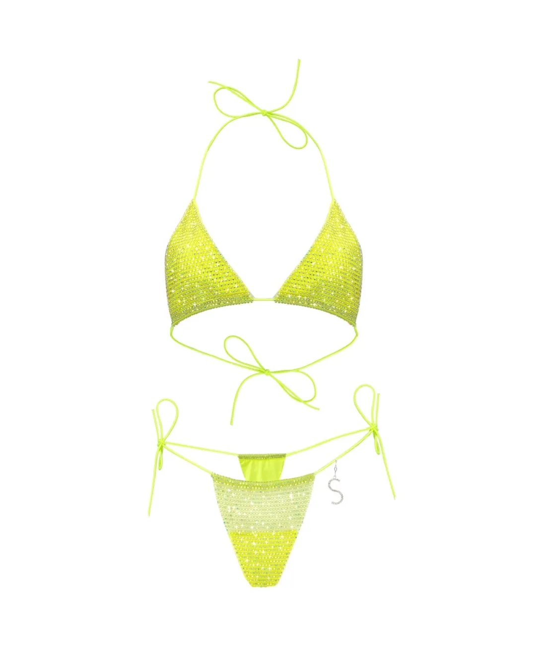 Neon Yellow Triangle Orchid Bikini sold by Santa Brand product image thumbnail 3
