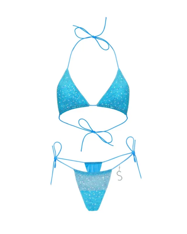 Blue Triangle Orchid Bikini sold by Santa Brand