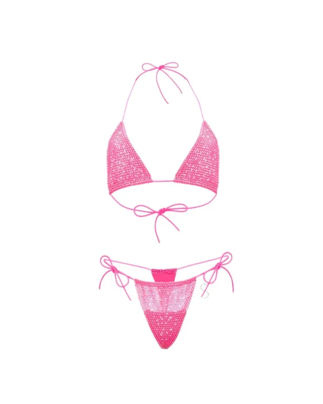 Barbie Pink Triangle Orchid Bikini sold by Santa Brand