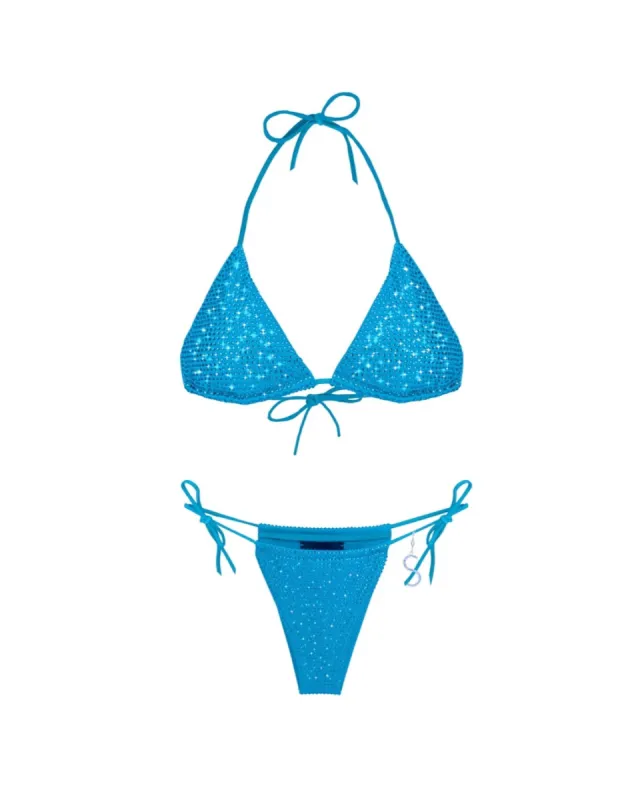Blue Zircon Triangle Dahlia Bikini sold by Santa Brand