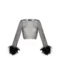 Sparkle Feathers Crop Top sold by Santa Brand