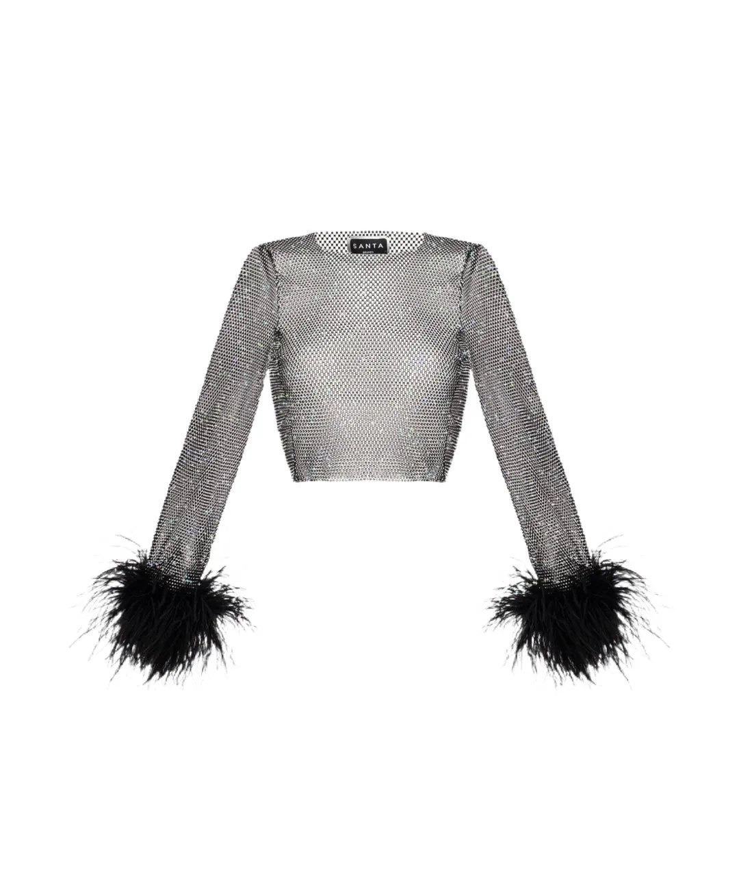 Sparkle Feathers Crop Top sold by Santa Brand product image thumbnail 3