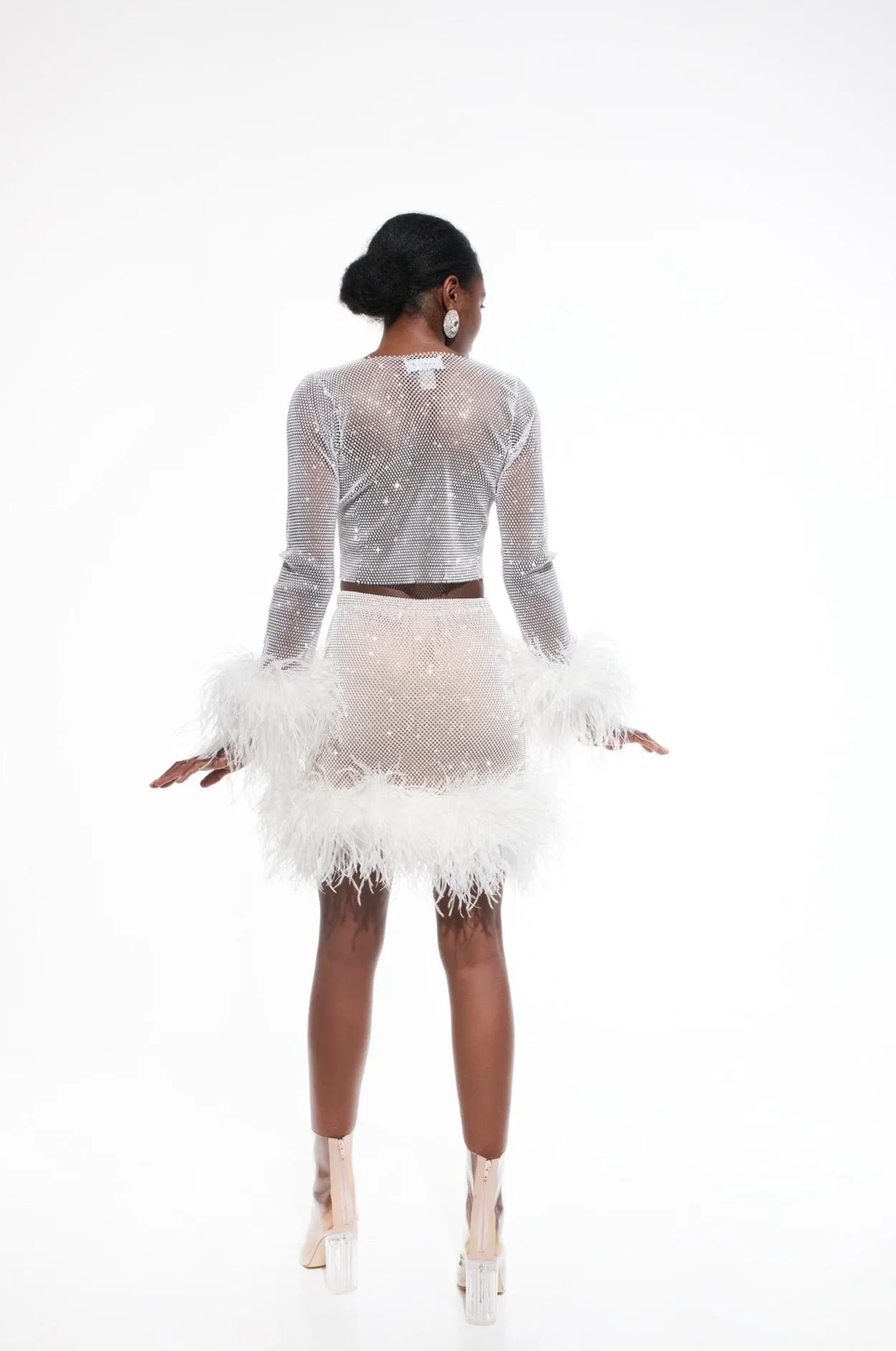 Sparkle Feathers Crop Top sold by Santa Brand product image thumbnail 2