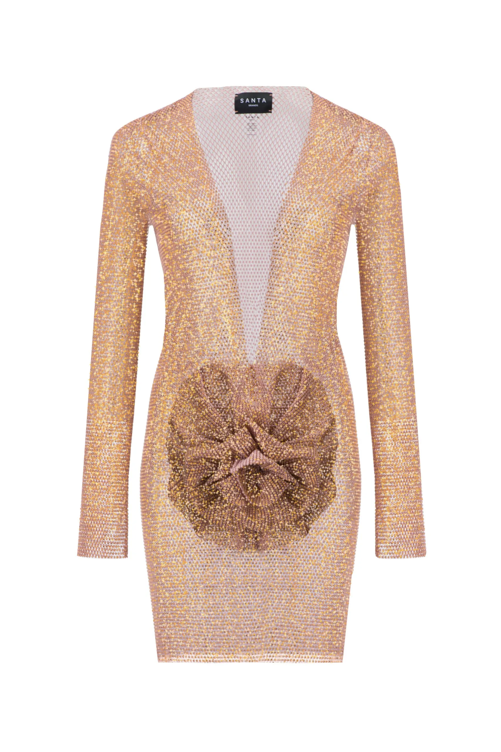 Sparkle Mini Dress with Flower sold by Santa Brand