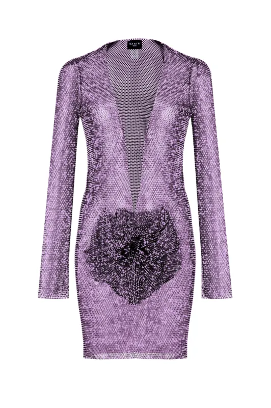 Sparkle Mini Dress with Flower sold by Santa Brand