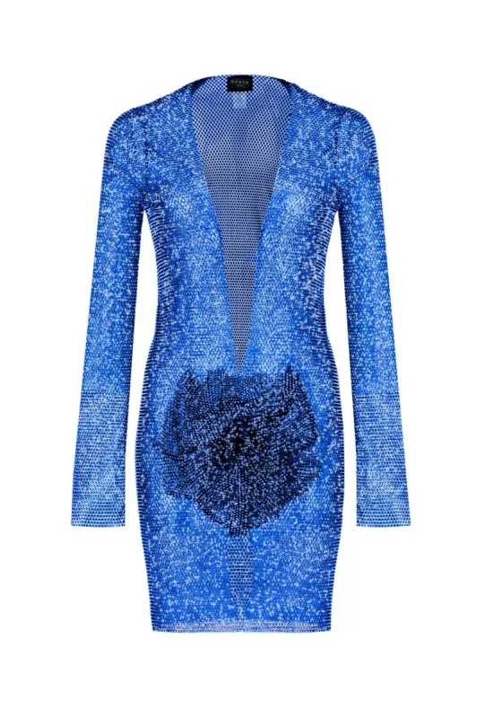 Sparkle Mini Dress with Flower sold by Santa Brand