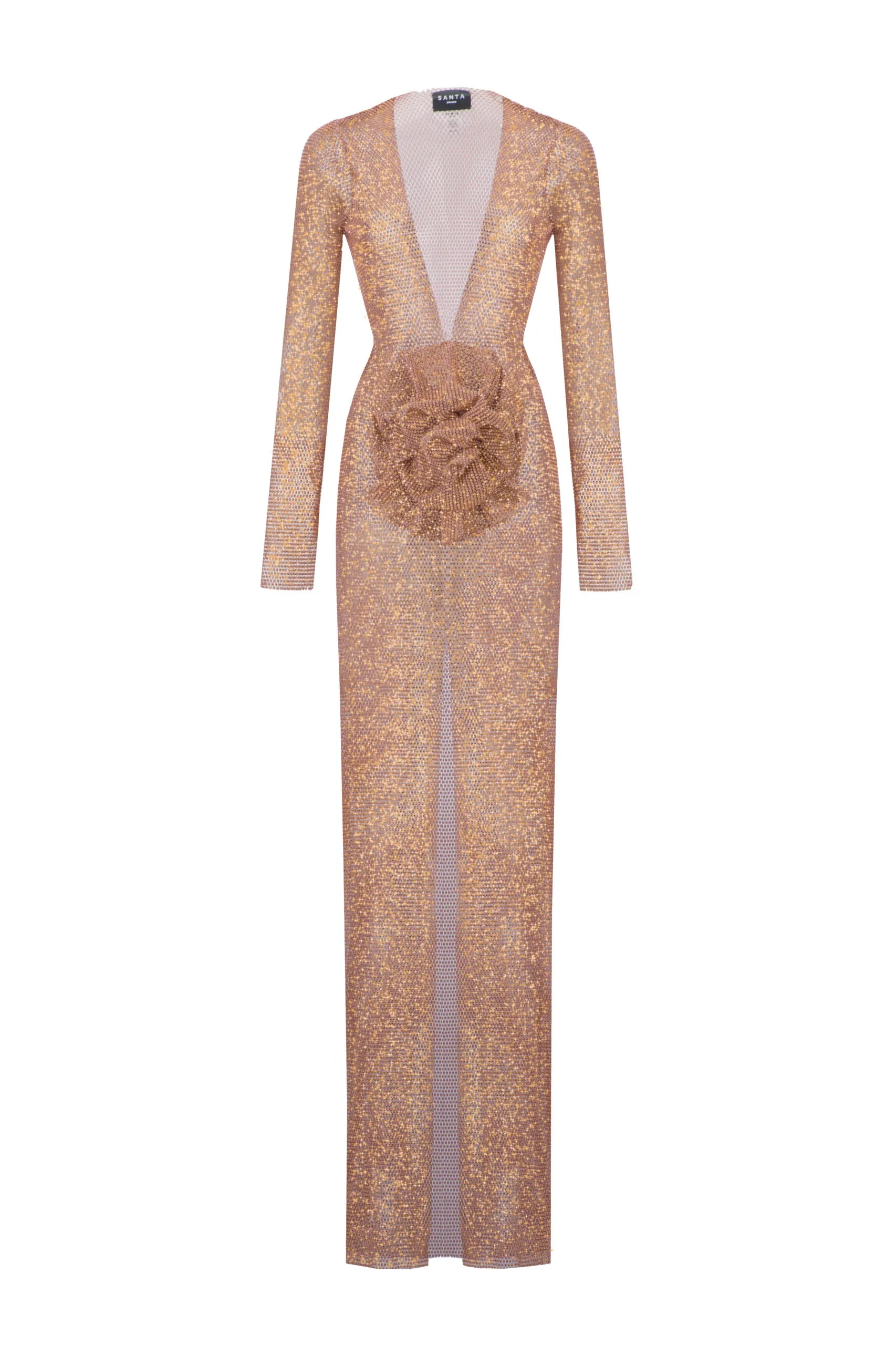 Sparkle Maxi Dress with Flower sold by Santa Brand product image thumbnail 4