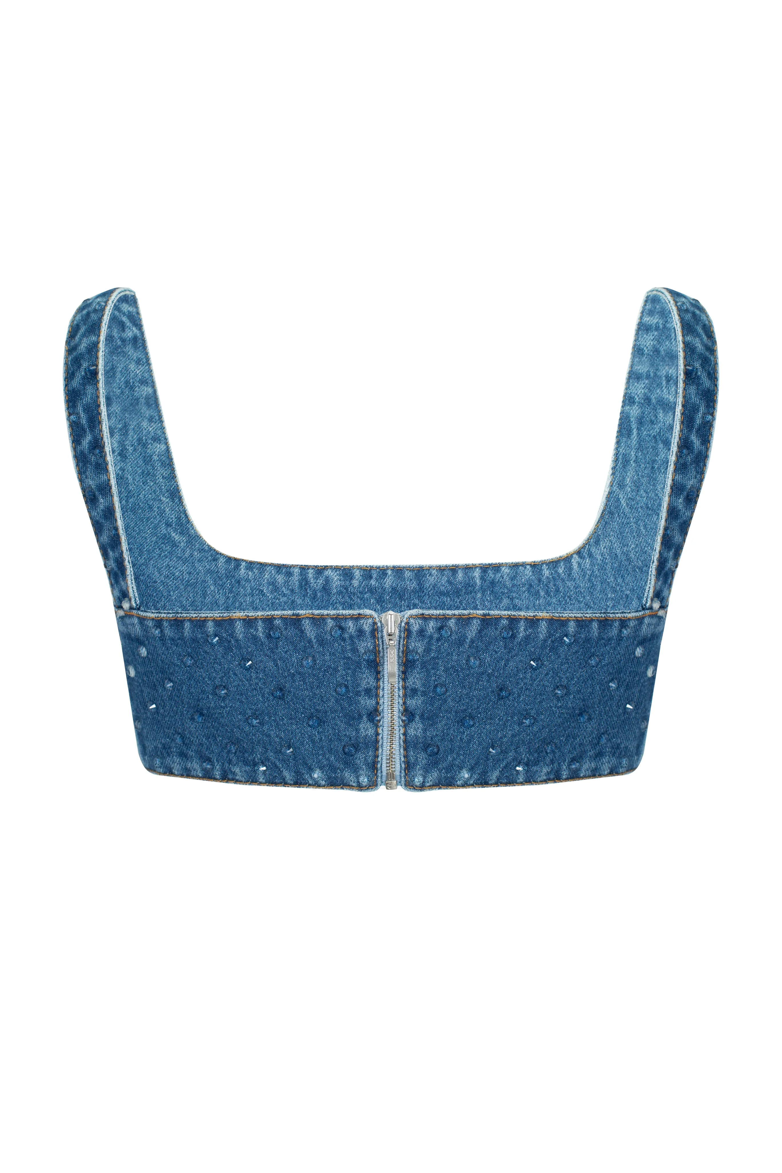 Clear Rhinestone Denim Top sold by Santa Brand product image thumbnail 2