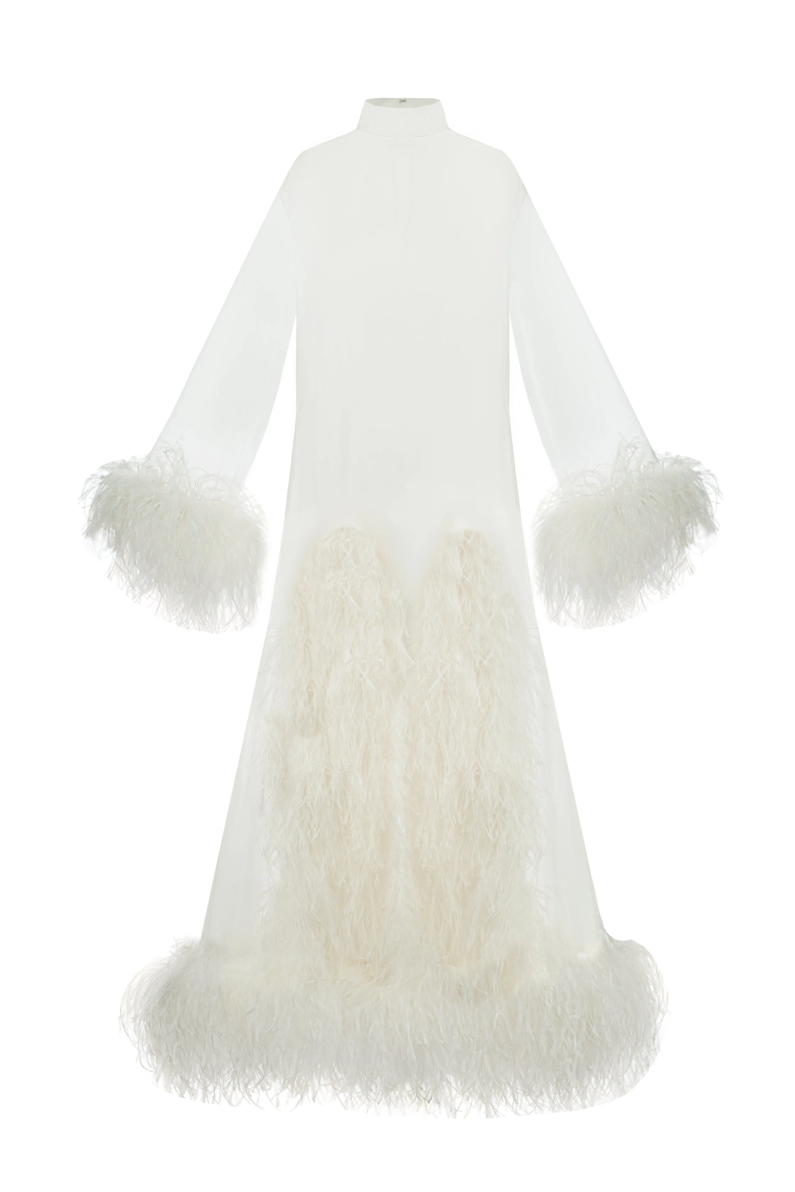 Silk Dress with white Feathers sold by Santa Brand product image thumbnail 2
