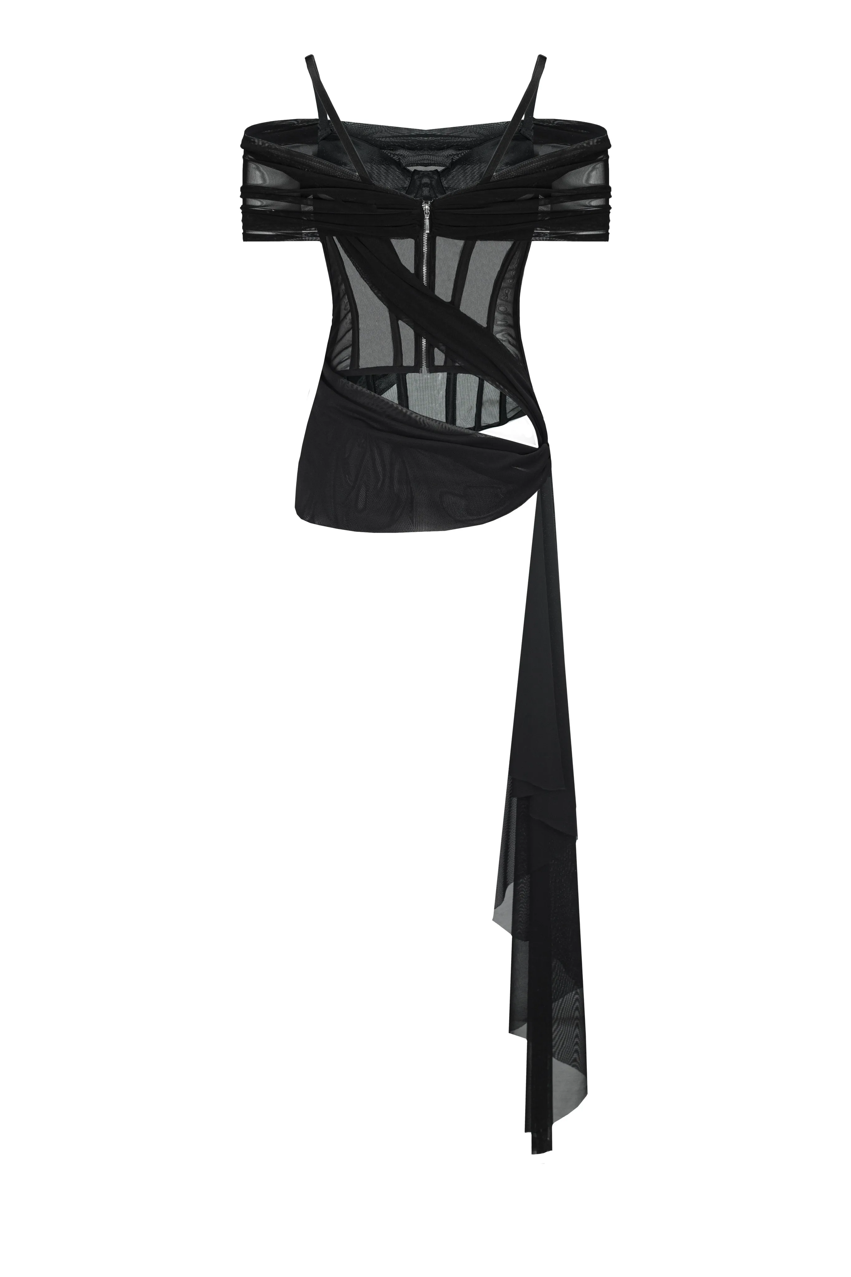 Black Draped Corset sold by Santa Brand product image thumbnail 2