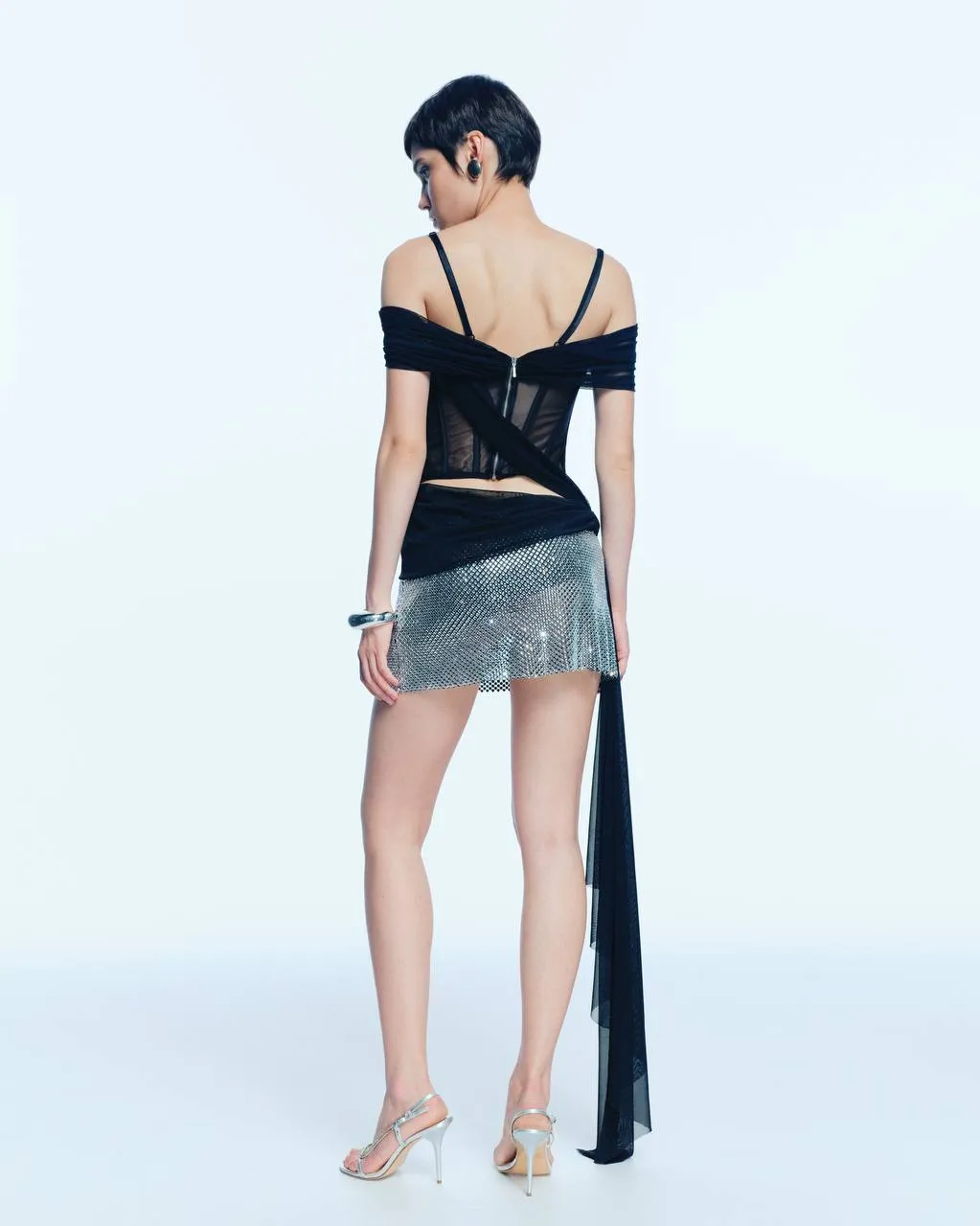 Black Draped Corset sold by Santa Brand product image thumbnail 5
