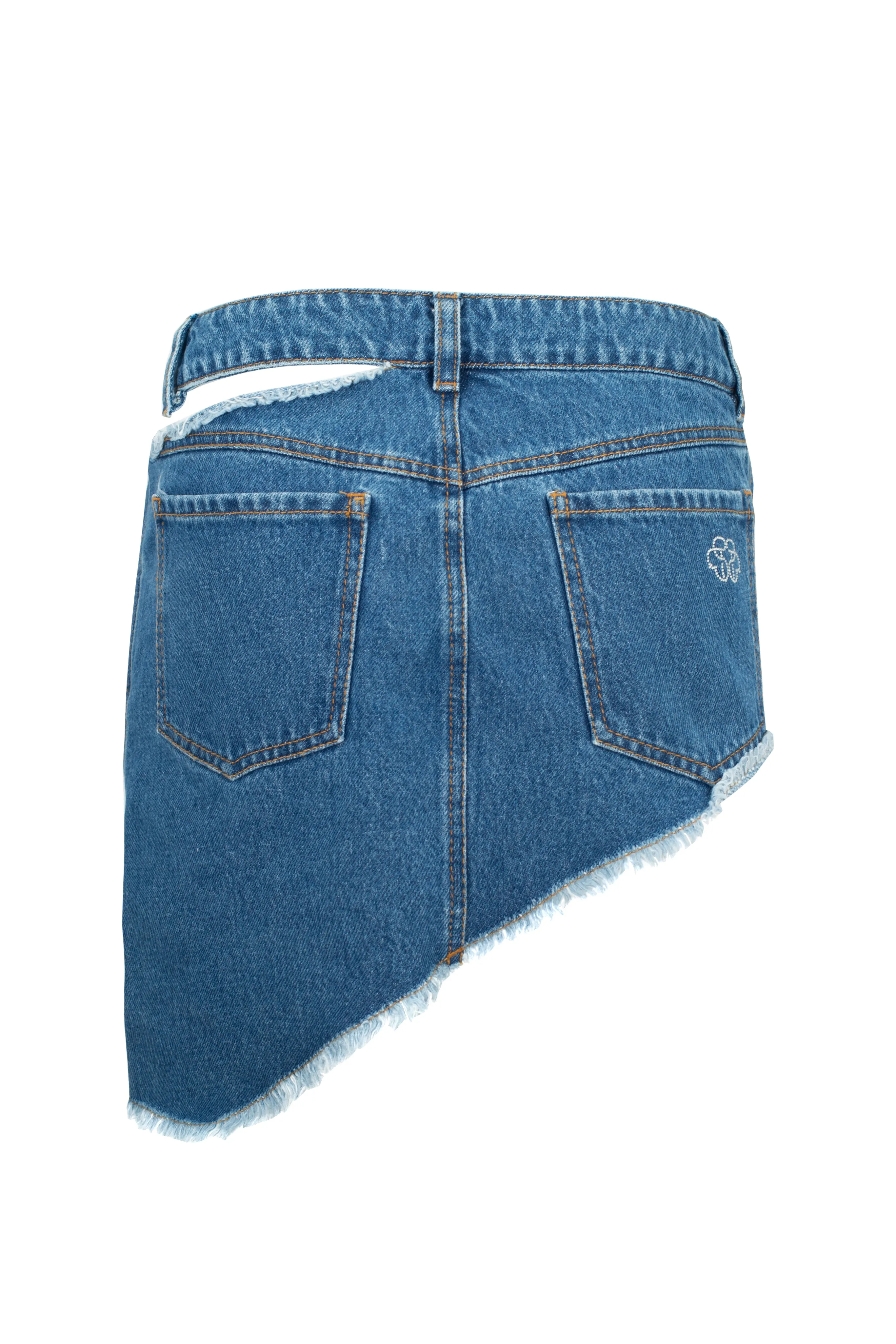 Denim mini skirt with open hip sold by Santa Brand product image thumbnail 2