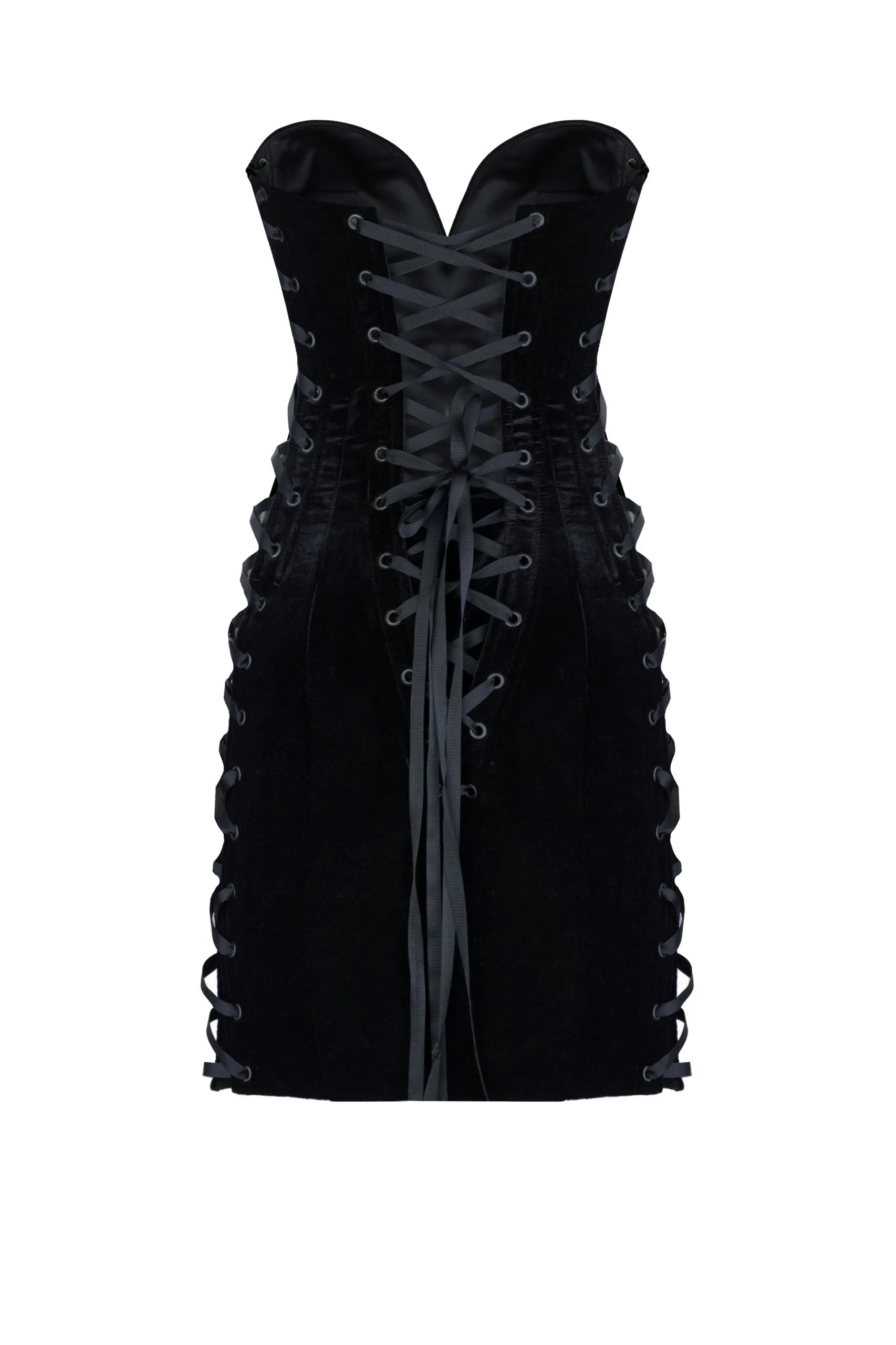 Black Velvet Dress with Cones sold by Santa Brand product image thumbnail 3