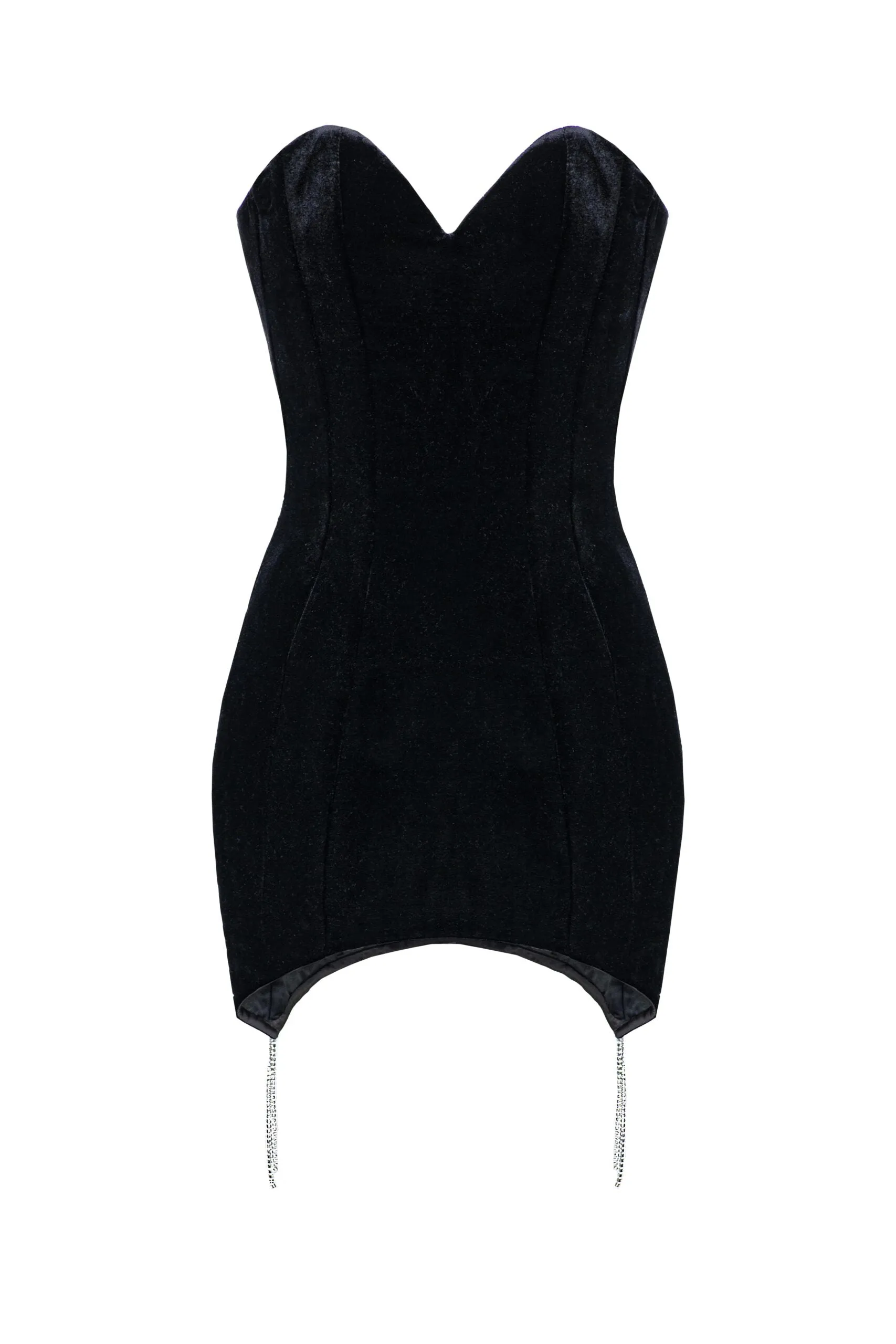 Black Velvet Dress with Chains sold by Santa Brand