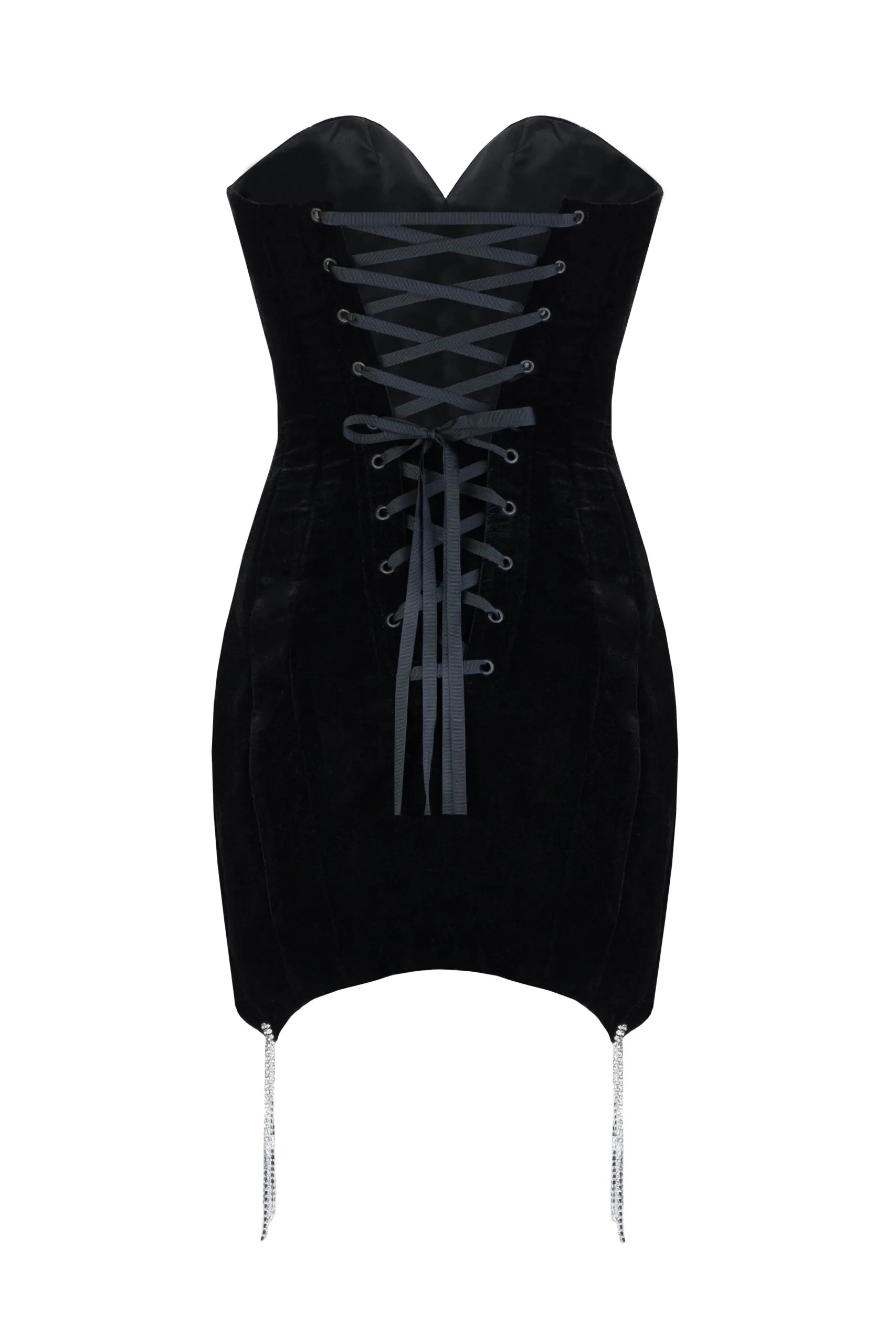 Black Velvet Dress with Chains sold by Santa Brand product image thumbnail 2