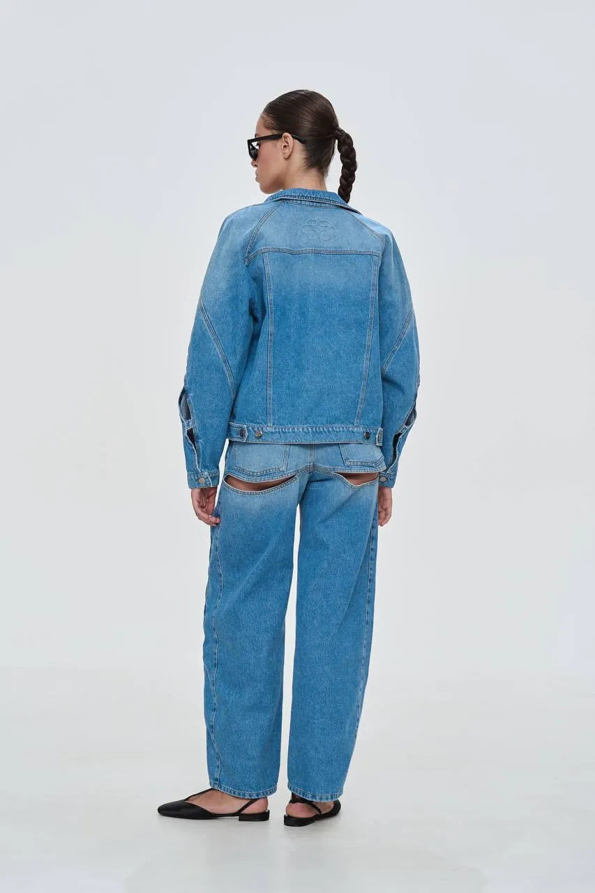 Denim Jacket with Cuts sold by Santa Brand product image thumbnail 5