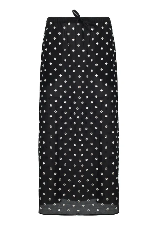 Black Crystal Skirt sold by Santa Brand