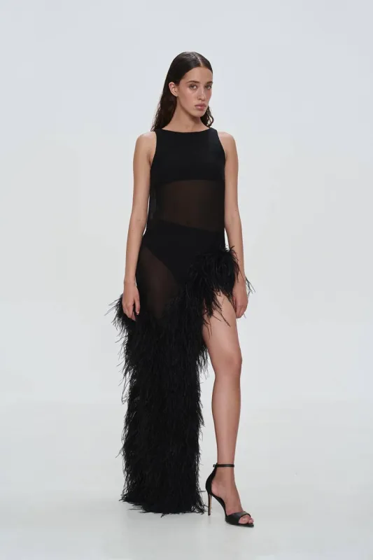 Dress with Feathers sold by Santa Brand