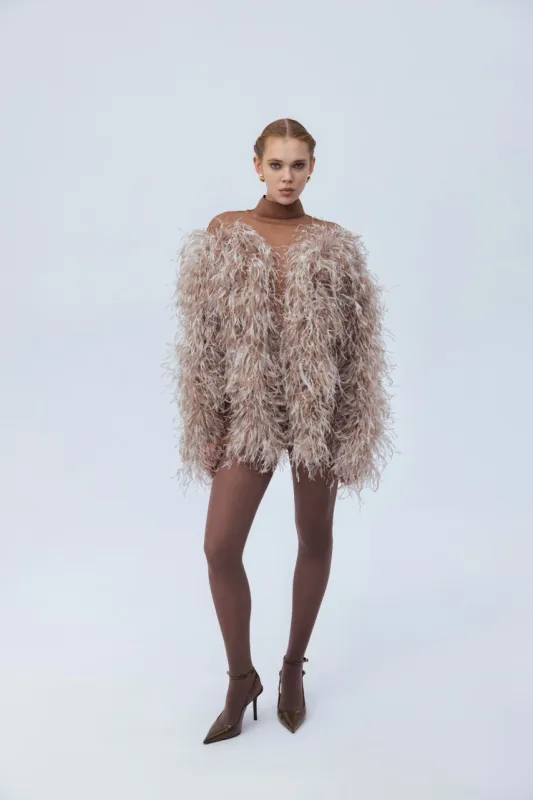 Mini feather dress sold by Santa Brand