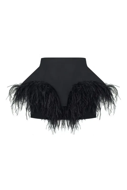 Mini basque skirt with feathers sold by Santa Brand
